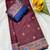 Wine color zari and meena woven  tissue silk paithani saree