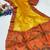 Yellow color zari and meena woven  tissue silk paithani saree