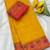 Yellow color zari and meena woven  tissue silk paithani saree