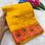 Yellow color zari and meena woven  tissue silk paithani saree