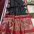 Black color bandhni style butti weaves khadi raw silk saree