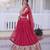 pink silk blend embroidered lehenga set
