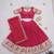 pink silk blend embroidered lehenga set