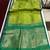 Parrot green color bandhni style butti weaves khadi raw silk saree