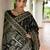 Black color warli design weaving banglori raw silk saree