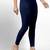 Navyblue super combed cotton elastane stretch ankle length leggings with ultrasoft waistband