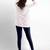 Navyblue super combed cotton elastane stretch ankle length leggings with ultrasoft waistband