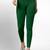 Darkgreen super combed cotton elastane stretch ankle length leggings with ultrasoft waistband