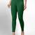 Darkgreen super combed cotton elastane stretch ankle length leggings with ultrasoft waistband