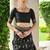 Black color warli design weaving banglori raw silk saree