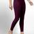 Purple super combed cotton elastane stretch ankle length leggings with ultrasoft waistband