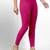 Pink super combed cotton elastane stretch ankle length leggings with ultrasoft waistband