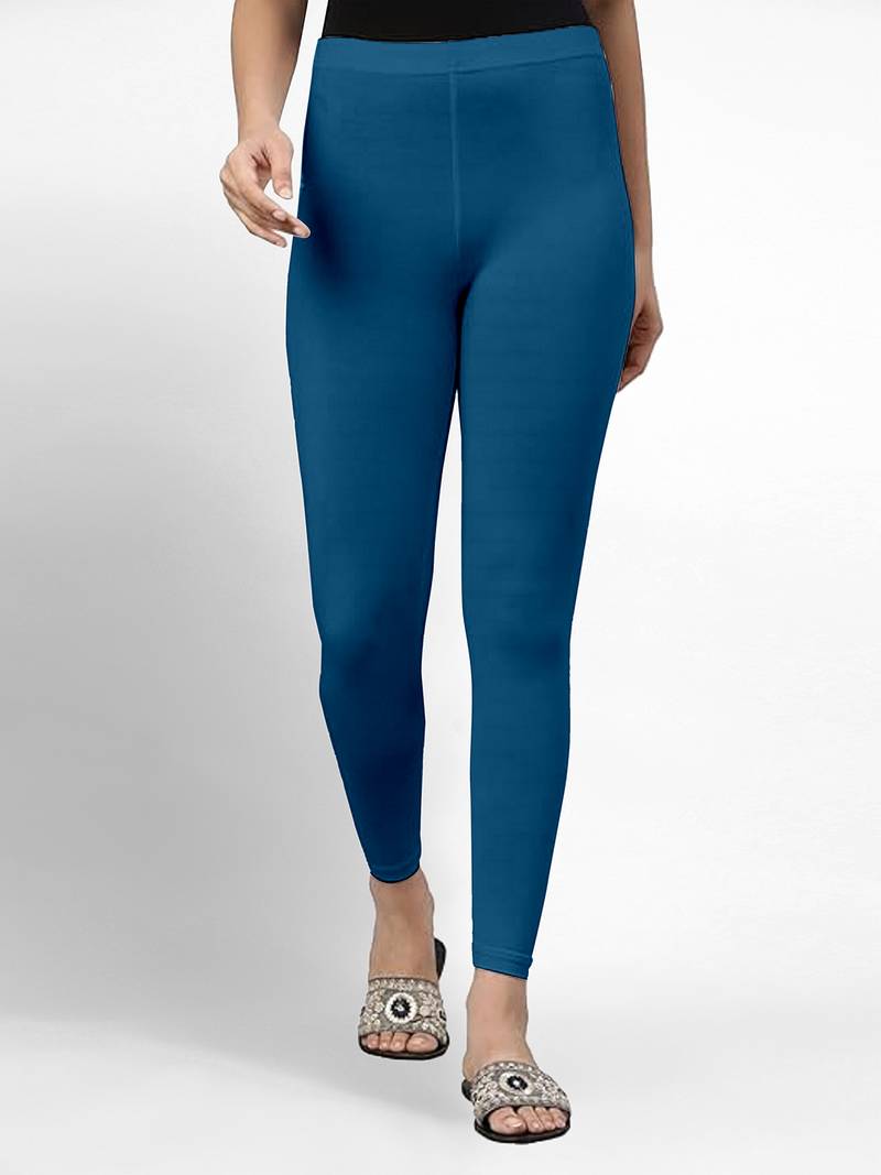 Morpeach super combed cotton elastane stretch ankle length leggings with ultrasoft waistband