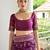 Plum color warli design weaving banglori raw silk saree