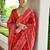 Red color warli design weaving banglori raw silk saree