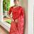 Red color warli design weaving banglori raw silk saree