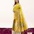 Light parrot green color zari  weaving and jal woven banarasi silk paithani saree