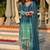 Ethnic Motifs Printed V-Neck Straight Kurta With Trousers & Dupatta