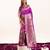 Purple color zari  weaving and jal woven banarasi silk paithani saree