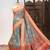 Blue color patola design and silver coin weaving pure patola silk saree
