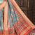 Blue color patola design and silver coin weaving pure patola silk saree