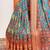 Blue color patola design and silver coin weaving pure patola silk saree