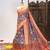 Navy blue color patola design and silver coin weaving pure patola silk saree