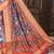 Navy blue color patola design and silver coin weaving pure patola silk saree