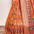 Orange color patola design and silver coin weaving pure patola silk saree