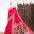 Hot pink color zari and meena weaving khadi raw silk saree