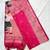 Hot pink color zari and meena weaving khadi raw silk saree