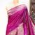 Purple color zari and meena weaving khadi raw silk saree