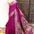 Purple color zari and meena weaving khadi raw silk saree