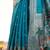 Teal color zari and meena weaving khadi raw silk saree