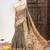 Grey color warli printed tissue tussar silk saree