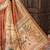 Light orange color warli printed tissue tussar silk saree