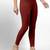 Maroon super combed cotton elastane stretch ankle length leggings with ultrasoft waistband