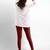 Maroon super combed cotton elastane stretch ankle length leggings with ultrasoft waistband