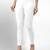 White super combed cotton elastane stretch ankle length leggings with ultrasoft waistband