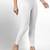 White super combed cotton elastane stretch ankle length leggings with ultrasoft waistband