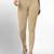 Beige super combed cotton elastane stretch ankle length leggings with ultrasoft waistband