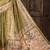 Olive color warli printed tissue tussar silk saree
