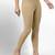 Beige super combed cotton elastane stretch ankle length leggings with ultrasoft waistband