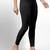 Black super combed cotton elastane stretch ankle length leggings with ultrasoft waistband