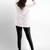 Black super combed cotton elastane stretch ankle length leggings with ultrasoft waistband