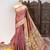 Onion pink color warli printed tissue tussar silk saree