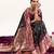 Black color peacock design with zari weaving banarasi silk paithani saree