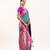 Emerald color peacock design with zari weaving banarasi silk paithani saree