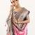 Light pink color peacock design with zari weaving banarasi silk paithani saree