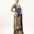 Navy blue color peacock design with zari weaving banarasi silk paithani saree